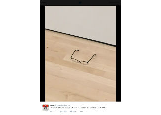 Prankster puts Glasses on the floor of SFMoMA and Nearly Everyone is fooled