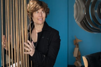 Linda Ginsberg in her home