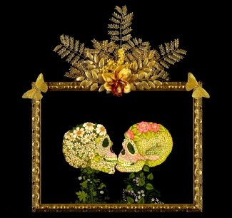 Tino Rodriguez, Eternal Lovers, 2010, Oil on wood. Courtesy: Tino Rodriguez and The Bronx Museum of the Arts, New York