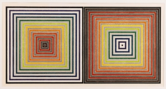 Frank Stella, Double Gray Scramble, 1973, Screenprint, Edition of 100 + 25 artist’s proofs, 73 cm x 128 cm, Published by Gemini G.E.L.. Courtesy: Sotheby’s