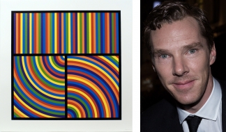 Sol LeWitt, Bands of Equal Width in Colour 3, 2000, Linocut. Courtesy: Bernard Jacobson Gallery, London. Benedict Cumberbatch, 2014. Source: Wikimedia Commons