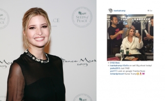 Left: Ivanka Trump at Seeds of Peace 2009. Source: Wikimedia Commons. Right: Ivanka Trump’s Instagram Feed with comment by Richard Prince