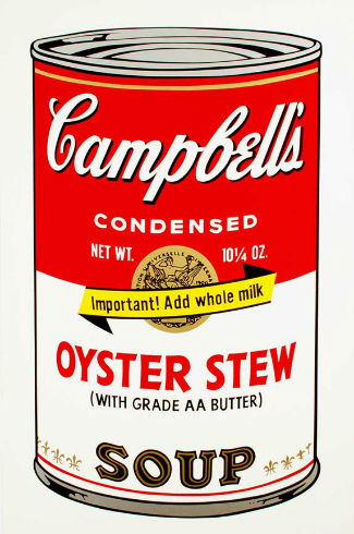 Andy Warhol, Oyster Stew, 1969, Color screen print, 88.9 x 58.4 cm, Edition of 250. Courtesy: Brooke Alexander, New York 
