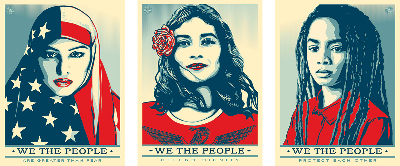 Shepard Fairey, We the People, 2017. Courtesy: Obey Giant