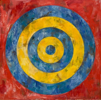 Jasper Johns, Target, 1961, Encaustic and collage on canvas, The Art Institute of Chicago. © Jasper Johns/VAGA, New York/DACS, London 2017