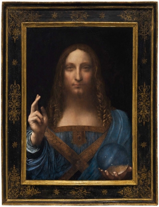 Leonardo da Vinci, Salvator Mundi, circa 1500. Via: Wikimedia Commons