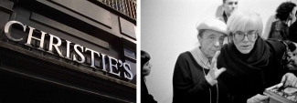 Left: Christie’s London. Courtesy: Christie’s Auction House, London. Right: Louise Bourgeois and Andy Warhol in New York. Image: via Tumblr
