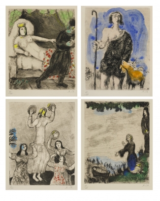 Marc Chagall, La Bible, 1931-1956, Etchings on Arches paper. Courtesy: Bonhams