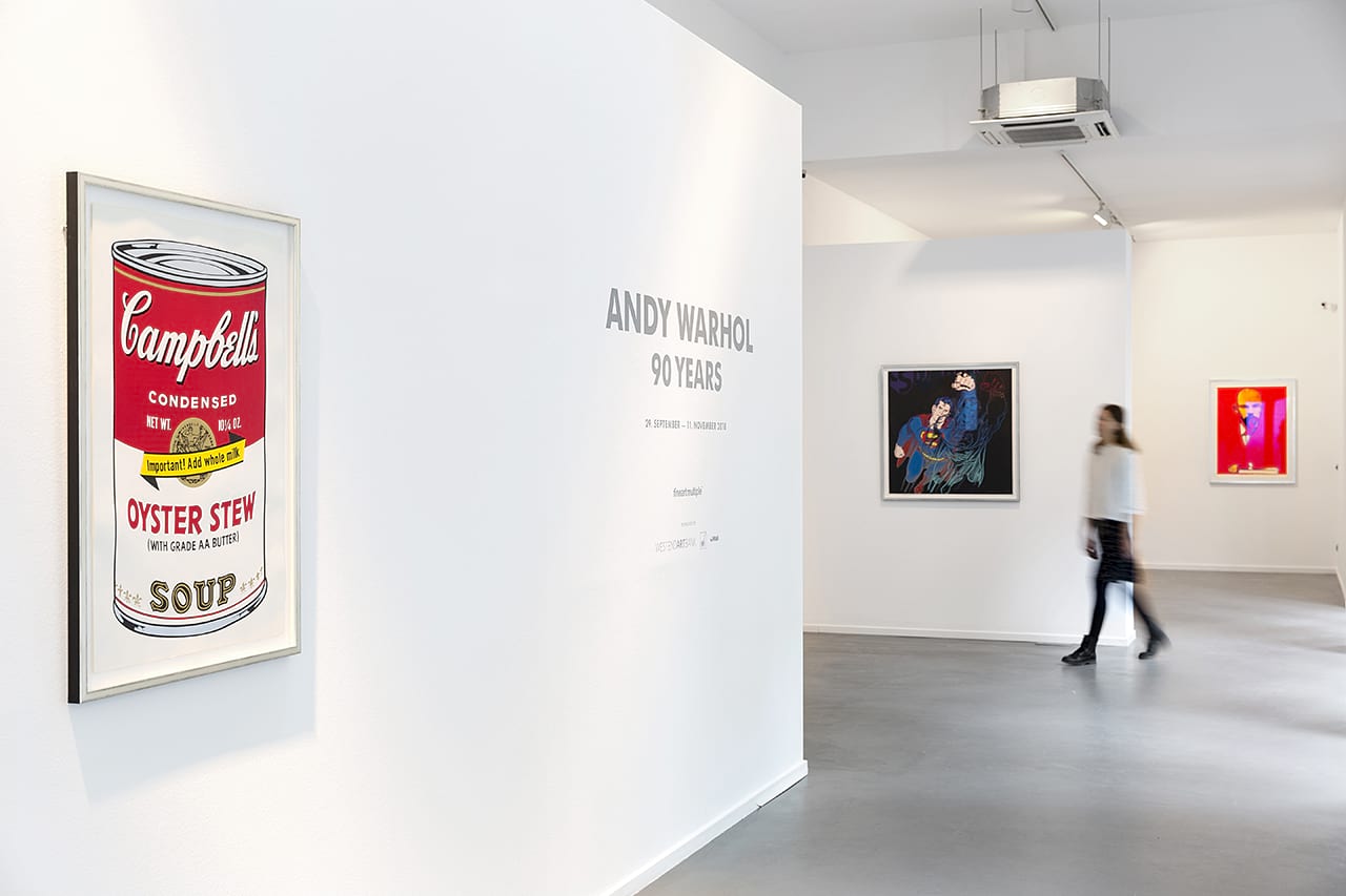 Installation view of Andy Warhol: 90 Years at the Kunsthalle Koidl, 2018. Image: © Petrov Ahner