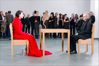 Marina Abramovic, The Artist is Present, 2010, Performance at the Museum of Modern Art, New York. © Andrew Russeth
