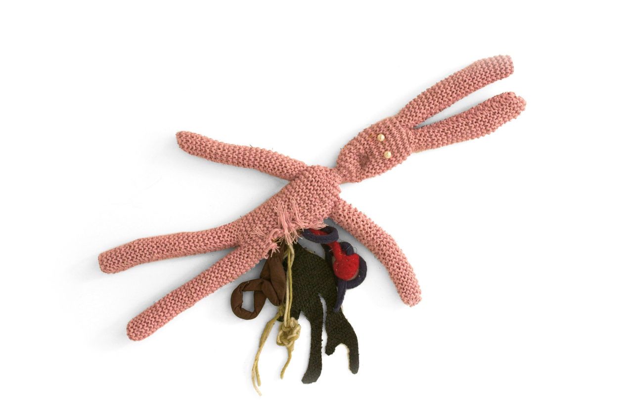 Gelitin, Hase, 2006, Hand-knit stuffed animal. Courtesy: Schellmann Art, Munich, New York 