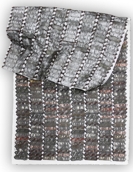 Pewter variation by El Anatsui