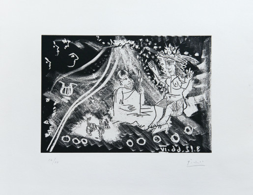 Pablo Picasso, Plate 4, from: Le Cocu Magnifique, 1986