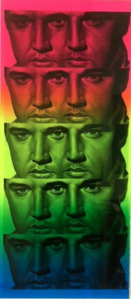 Ron English, Rainbow Elvis II, 2012