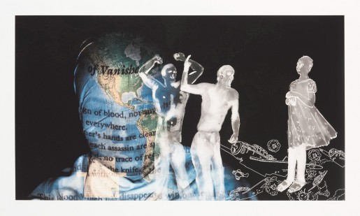 Nalini Malani, My speech is silence my song the scream of the world, 2015
