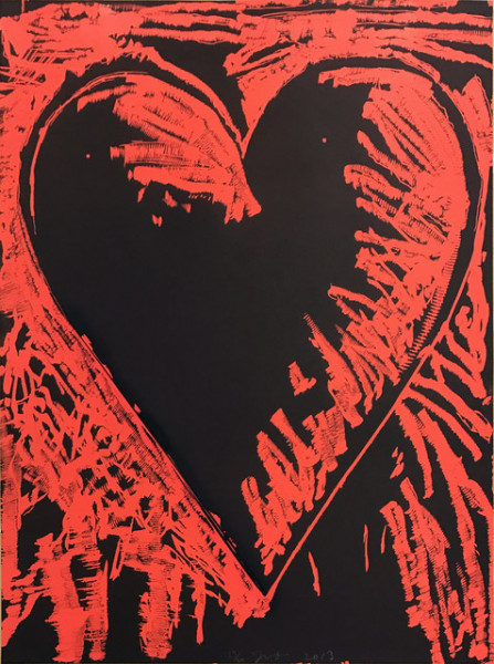 Jim Dine, The Black and Red Heart, 2013