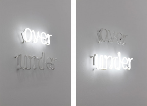 Peter Liversidge, over/under, 2014