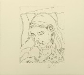 Annabelle asleep on train