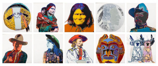 Andy Warhol, Cowboys and Indians (FS II.377 - FS II.386), complete Portfolio, 1986