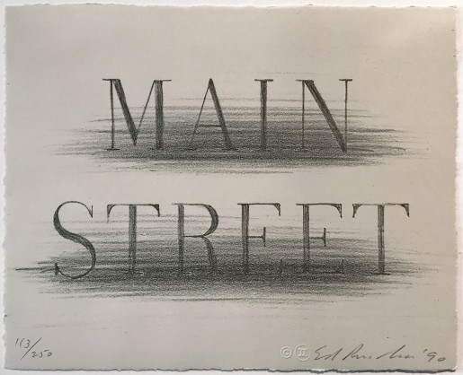 Ed Ruscha, Main Street, 1990