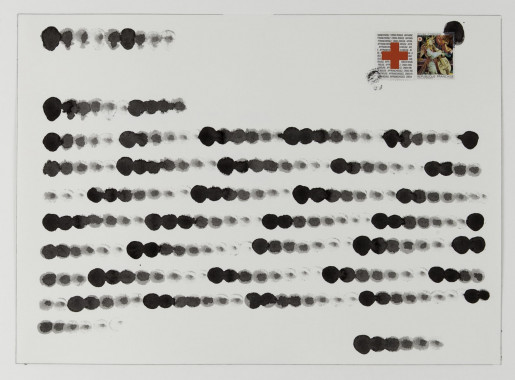 Sarkis, 2015.07.12 6ème lettre, timbre Grünewald Retable d’Issenheim, 2015