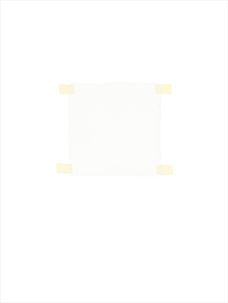 Haleh Redjaian, White square on white paper, 2014