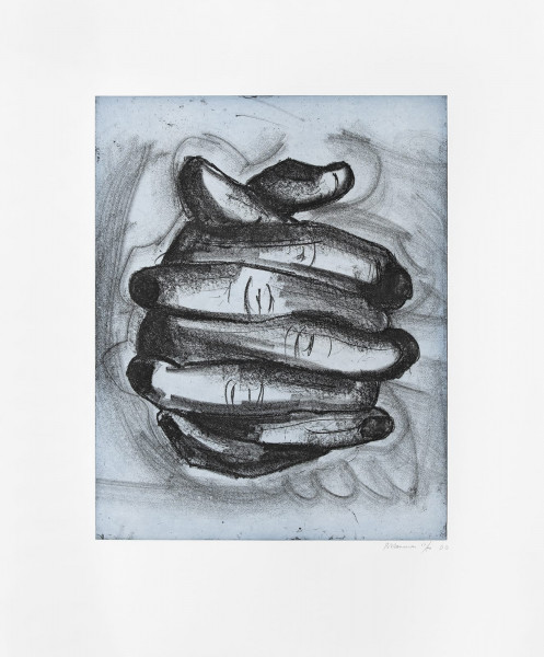 Bruce Nauman, Soft ground etching-blue, 2007