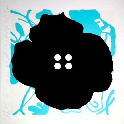 Button Flower Aqua by Donald Sultan