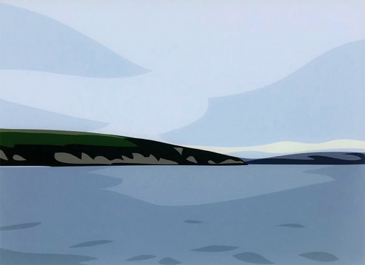 Julian Opie, Cornish Coast 1: Polridmouth Coast, 2017