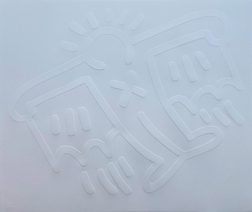 Keith Haring, White Icons (D) - X-Man, 1990