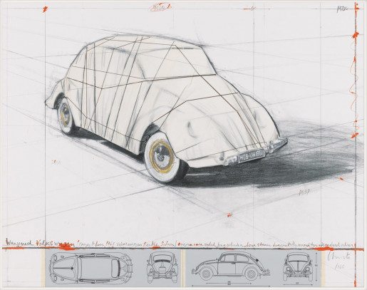 Christo, Wrapped Volkswagen (Project for 1961 Volkswagen Beetle Saloon), 2013