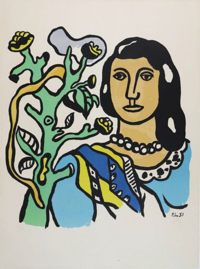 La femme et la fleur by Fernand Léger