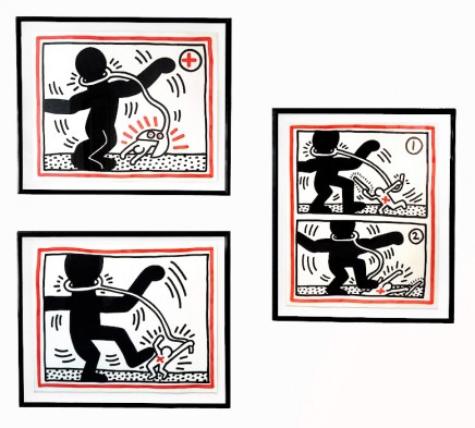 Free South Africa #1 #2 #3 by Keith Haring