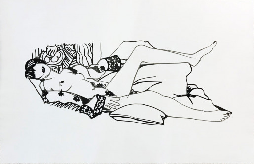 Tom Wesselmann, Monica Nude with Purple Robe, 1990