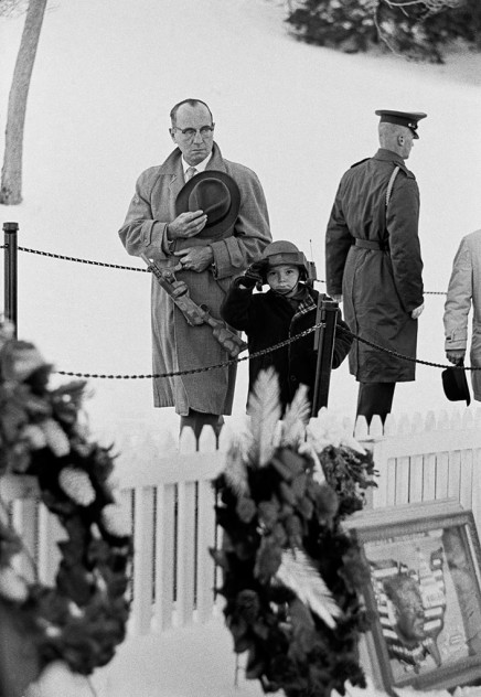A Father and Son Give a Salute at the Grave of J.F. Kennedy, Washington by Thomas Hoepker