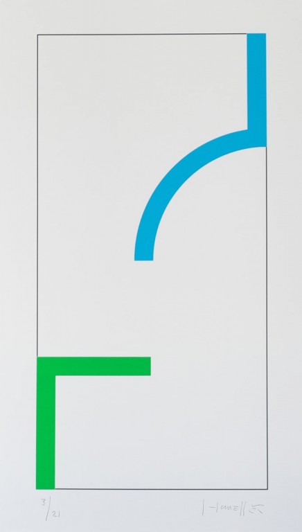 Sans Titre (Bleu/Vert) by Gottfried Honegger