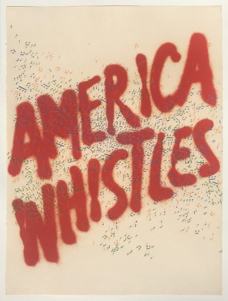 Ed Ruscha, America Whistles, 1975