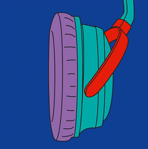 Michael Craig-Martin, Headphones (Fragment), 2015