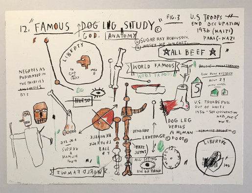 Jean-Michel Basquiat, Dog Leg Study, 1982