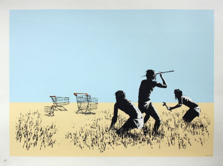 Trolley Hunters (Color) by Banksy