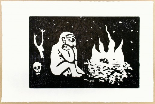 A.R. Penck, Mann am Feuer, 1993