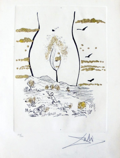 Salvador Dalí, "A l'Eternelle Madame" from "Les Amours Jaunes", 1974