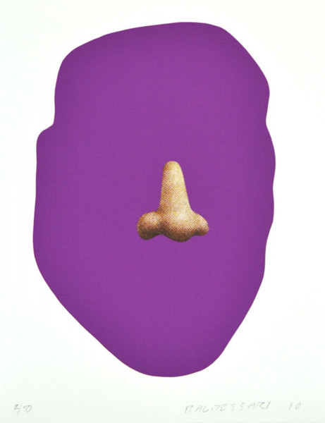 John Baldessari, Nose/Silhouette: Violet, 2010