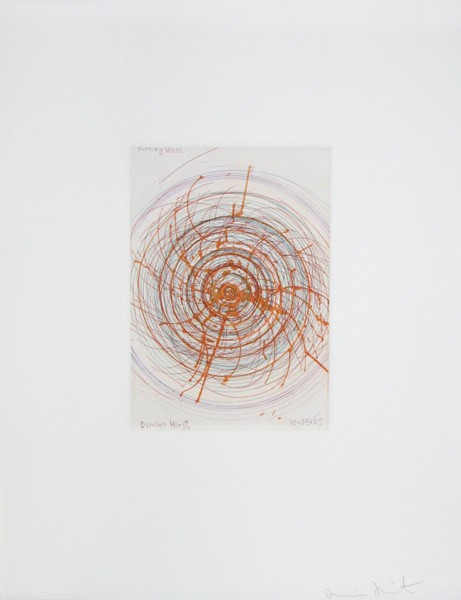 Damien Hirst, Burning Wheel, from In A Spin Series, 2002