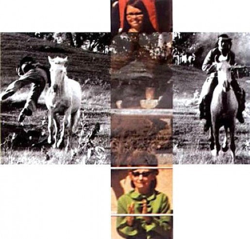 John Baldessari, The Intersection Series: Person on Horse and Person Falling from Horse (With Audience), 2002