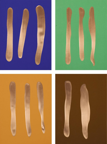 Mr. Blue, Mr. Green, Mr. Orange and Mr. Brown by Günther Förg