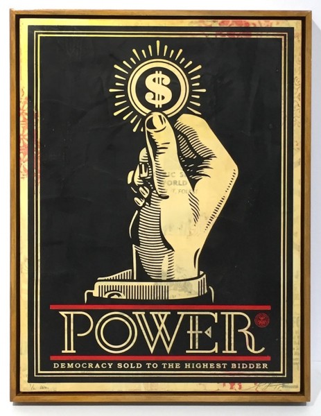 Shepard Fairey, Power Bidder, 2015