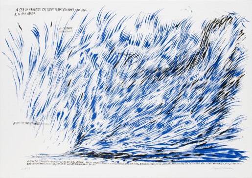 Raymond Pettibon, Untitled (A Sea of Grinding Tectonic Plates...), 2008