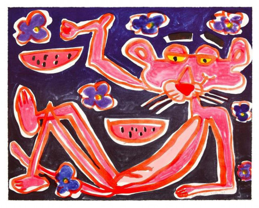 Katherine Bernhardt, African Violet, 2019