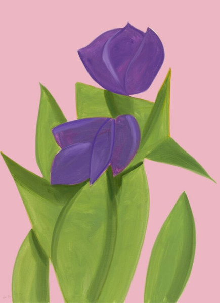 Alex Katz, Purple Tulips 2, 2021